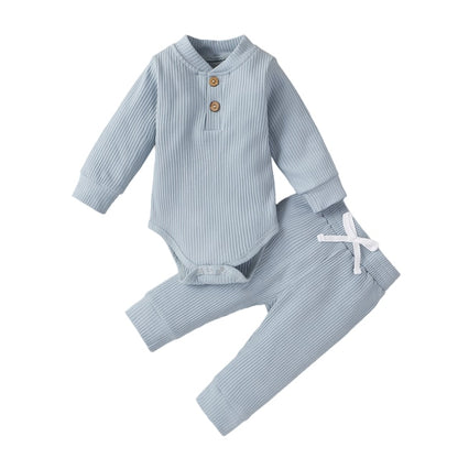 Newborn Winter Baby Girl Long Sleeve Romper Pants Sets