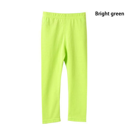 Soft Elastic Modal Cotton Kids Leggings Candy Color