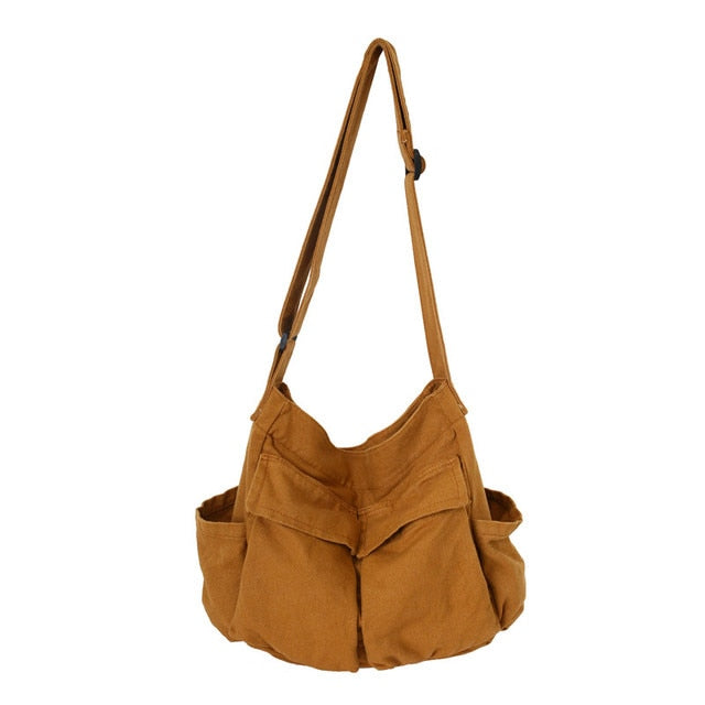 Large Capacity Tote Canvas Crossbody Bag