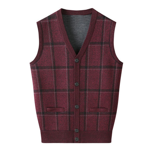 Sweater Cardigan Sleeveless Vest for Men