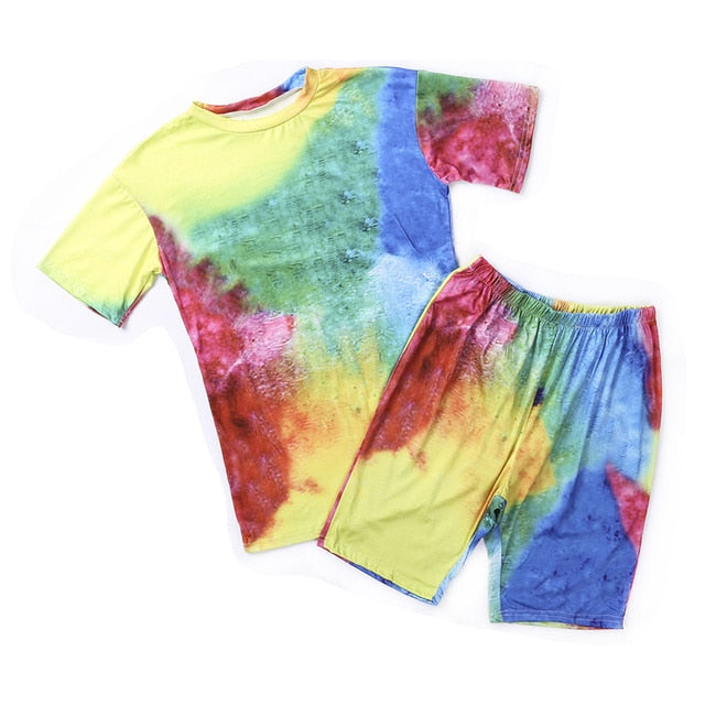 Tie Dye Sports Clothing Sets - Azahshopping