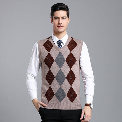 Pullover V Neck Slim Fit Sweater Vest