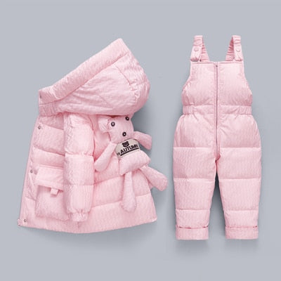 Winter Down Jacket Jumpsuit Baby Boy Sets