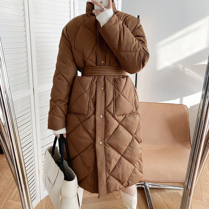 Winter Korean Style Long Cotton-padded Coat