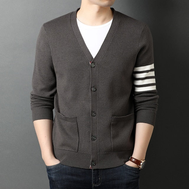 Men Cardigan Sweater Casual Coats