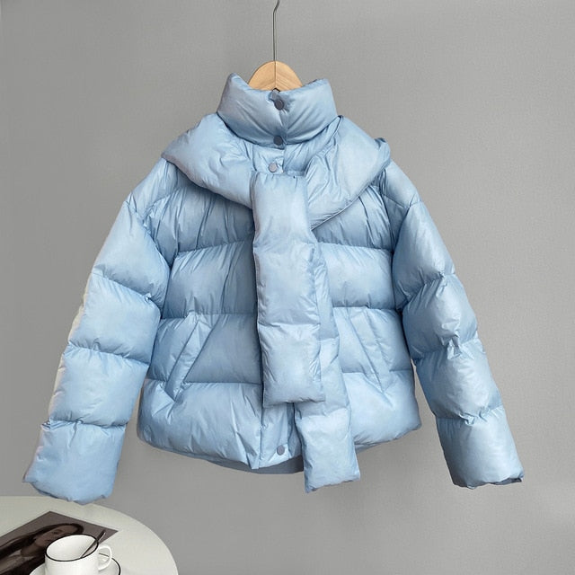 Thickened Short Hooded Oversize Parkas Puffer Warm Coat