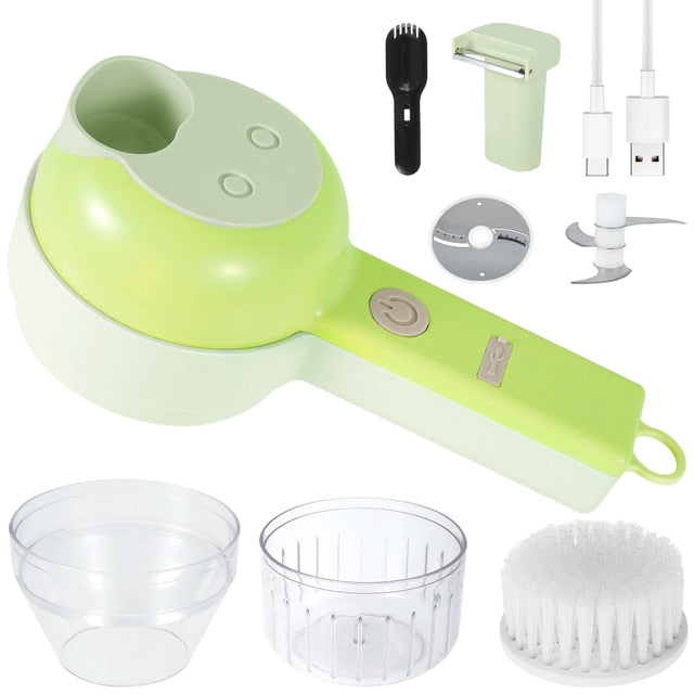 Electric Food Vegetable Chopper Slicer and Garlic Crusher Meat Grinder Machine