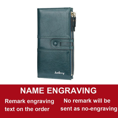Long Leather Top Quality Card Holder Classic Female Purse