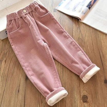 Winter Corduroy Thick Outer Wear Sports Pants