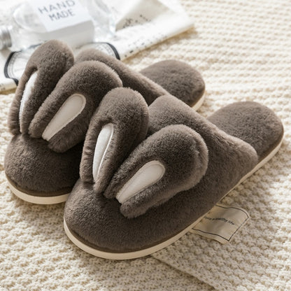 New Design Women Winter Furry Slippers Rabbit Ears