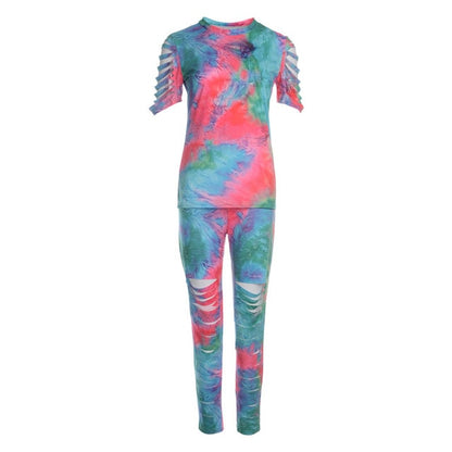 Tie Dye Sports Clothing Sets - Azahshopping