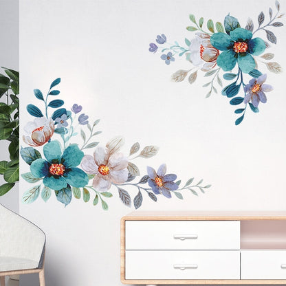 Removable Tropical Leaves Flowers Bird Wall Stickers