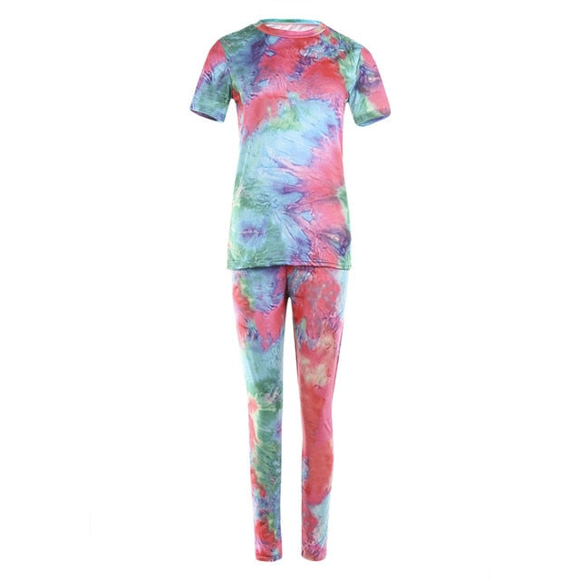 Tie Dye Sports Clothing Sets - Azahshopping