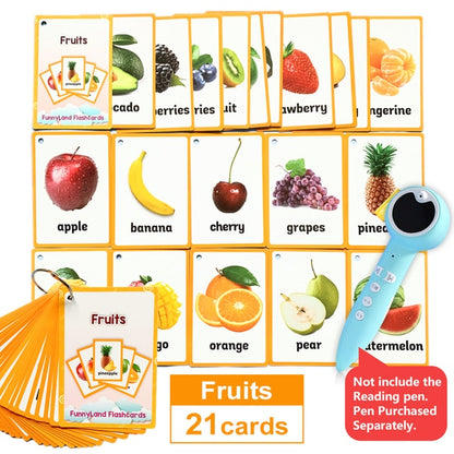 Kids Montessori Baby Learn English Word Card Flashcards Cognitive Educational Toys