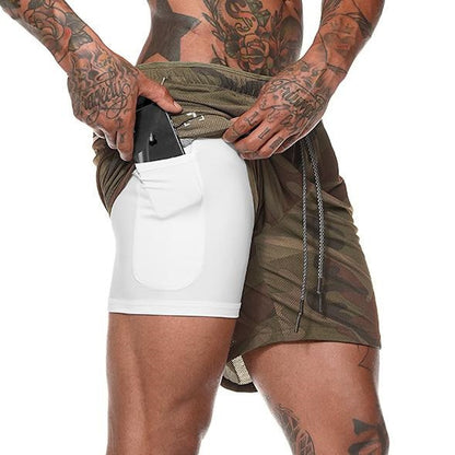 Double pocket Sport Shorts Men Sportswear