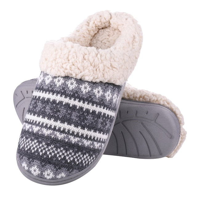 Winter Warm Cotton Slippers For Women Indoor House Slippers