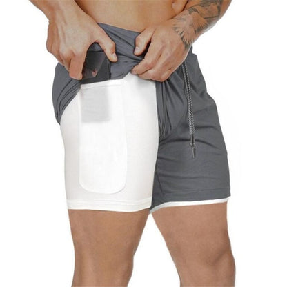 Double pocket Sport Shorts Men Sportswear