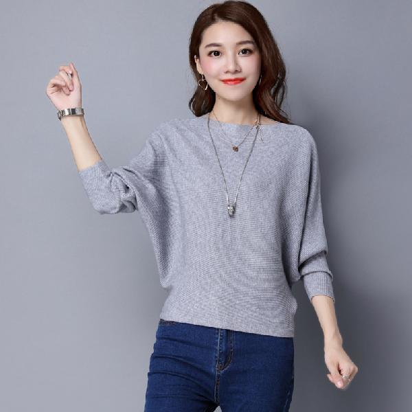 Knitting Bottoming Batwing Sleeve Warm Sweaters