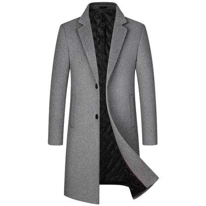 Wool Blends England Style Winter Wool Coat for Men