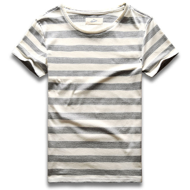 Men Striped T-shirt Stripes Top Tees