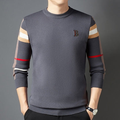 High End Casual Strip Knitwear for Men