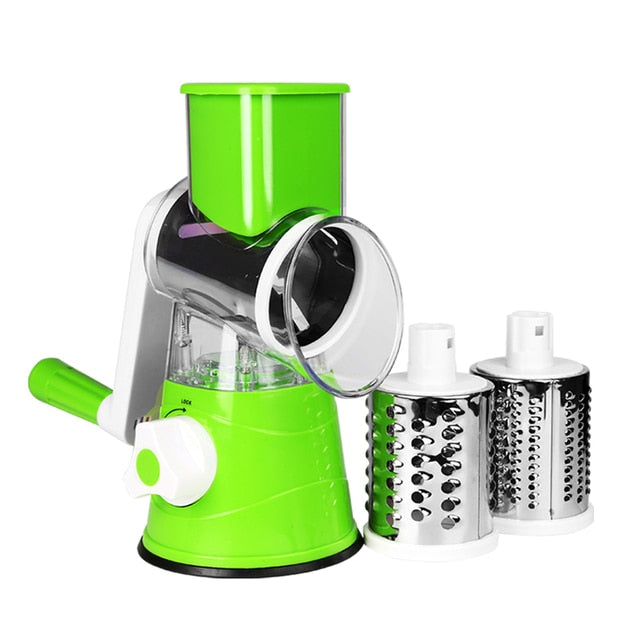 Vegetable Chopper 3 In 1 Round Cutter Potato Spiralizer Home Gadget