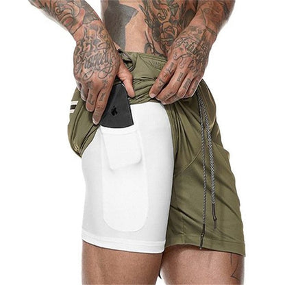 Double pocket Sport Shorts Men Sportswear