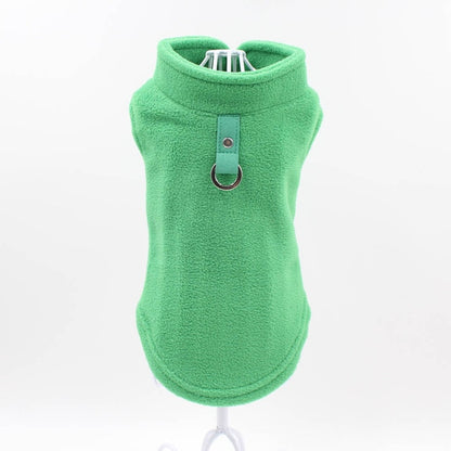 Solid Fleece Cat Clothes Winter Sphinx Cat Vest Harness