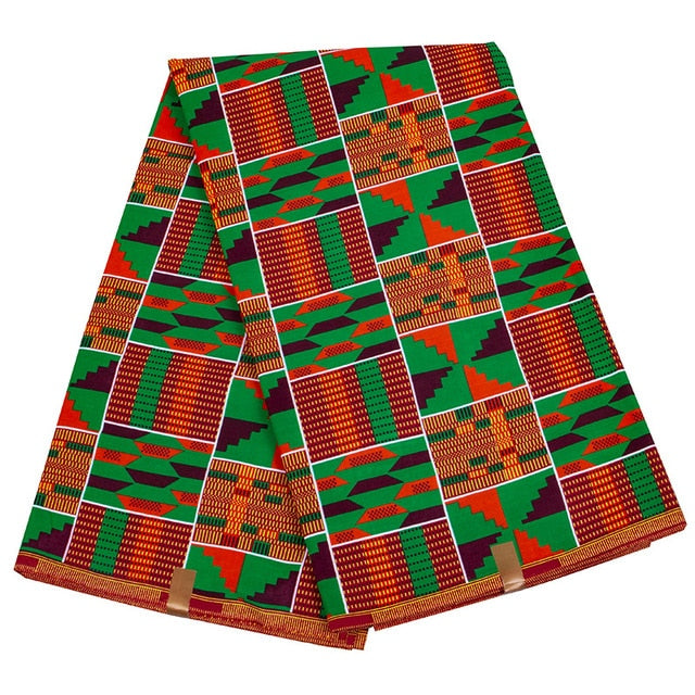 Soft Classic Ankara African Prints Kente Fabric Real Wax 100% Cotton - Azahshopping