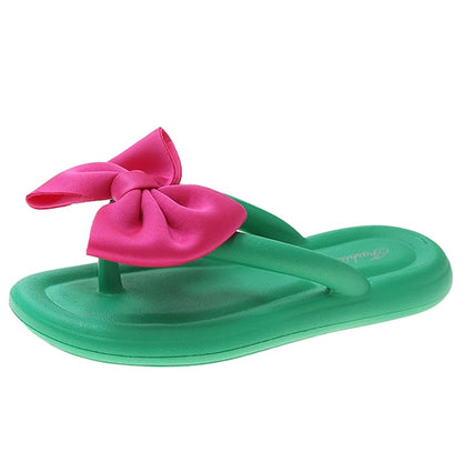 Slik Bowtie Flip Flops for Woman