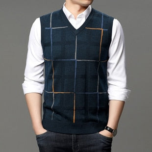 Pullover Sleeveless Retro Casual Sweater Vest