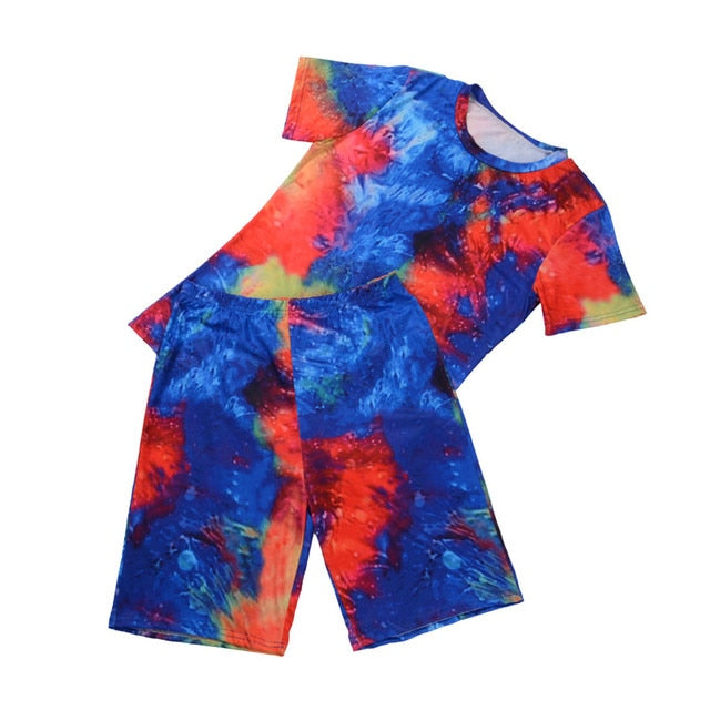 Tie Dye Sports Clothing Sets - Azahshopping