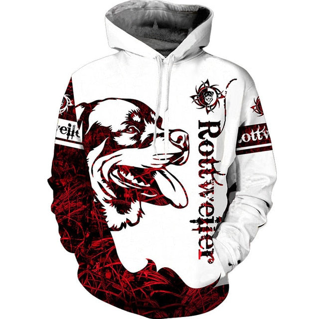 Rottweiler Dog 3d Printed Hoodie Suit Male Autumn Winter Casual Sweashirts Sweatpants Men Tracksuit Set