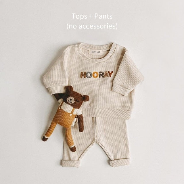 Pattern Casual Tops + Child Loose Trousers 2pcs Baby Boy Sets