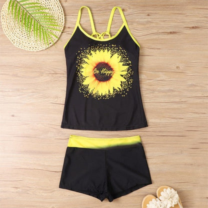 Tankini With Shorts High Waist Beachwear-Two Piece Set