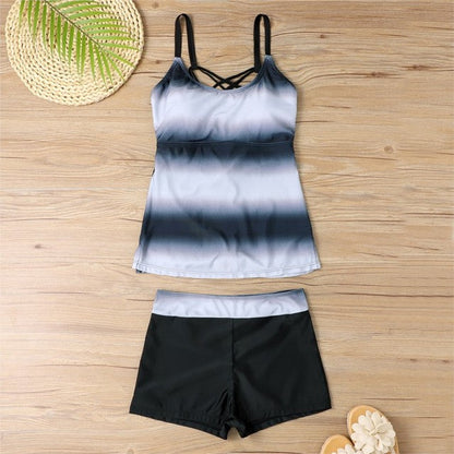 Tankini With Shorts High Waist Beachwear-Two Piece Set