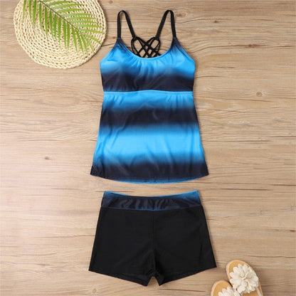 Tankini With Shorts High Waist Beachwear-Two Piece Set