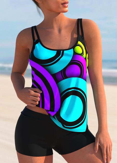 Tankini With Shorts High Waist Beachwear-Two Piece Set