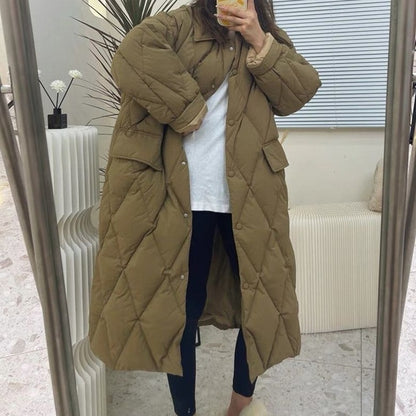 Winter Korean Style Long Cotton-padded Coat