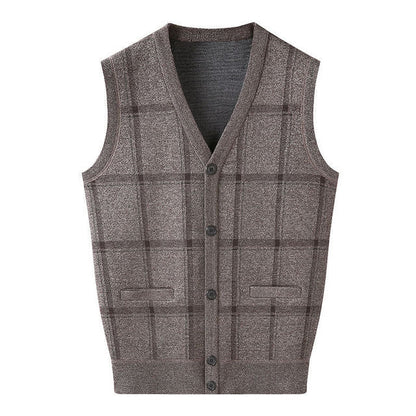 Sweater Cardigan Sleeveless Vest for Men