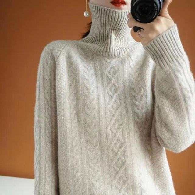 Autumn Knitted Turtleneck Sweater for Women