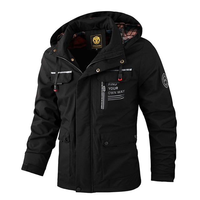 Waterproof Windbreaker Hooded Winter Jacket