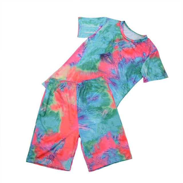 Tie Dye Sports Clothing Sets - Azahshopping