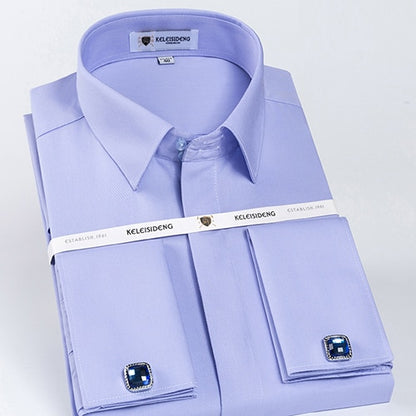 Long-sleeve Formal Business Standard-fit White Shirts (cufflinks Included) - Shirts