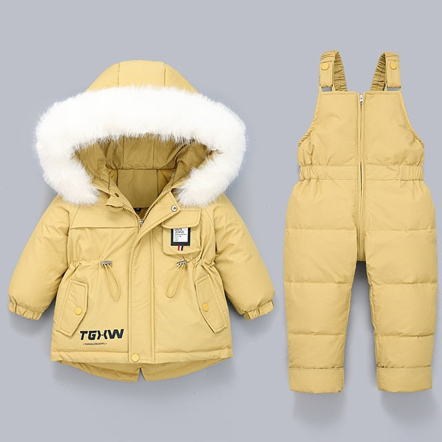 Winter Down Jacket Jumpsuit Baby Boy Sets