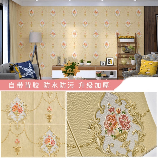 Self-adhesive Wallpaper 3d Three-dimensional Wall Stickers Renovation Background