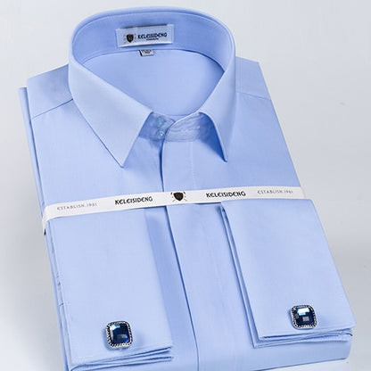 Long-sleeve Formal Business Standard-fit White Shirts (cufflinks Included) - Shirts