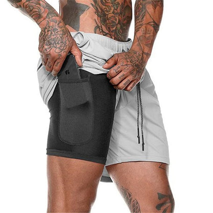 Double pocket Sport Shorts Men Sportswear