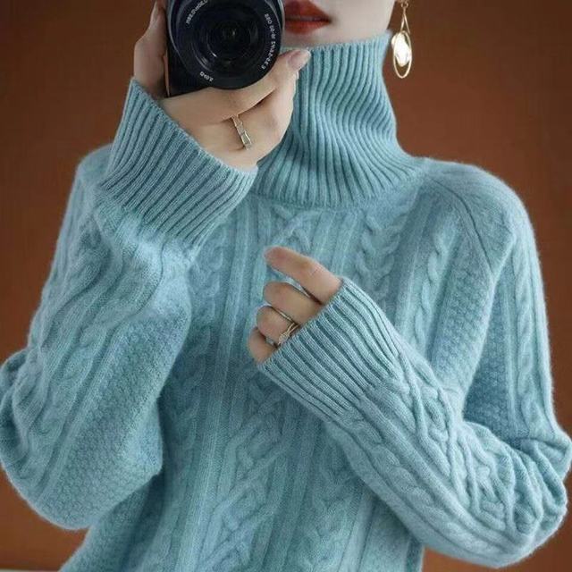 Autumn Knitted Turtleneck Sweater for Women