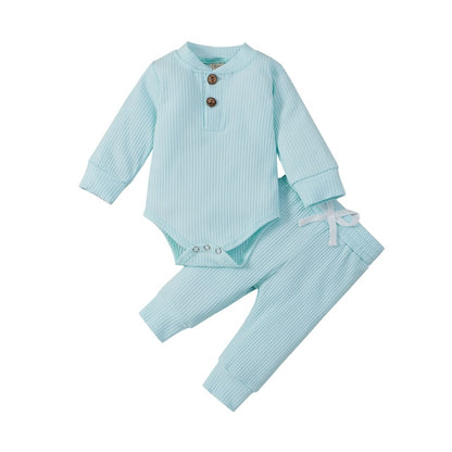 Newborn Winter Baby Girl Long Sleeve Romper Pants Sets